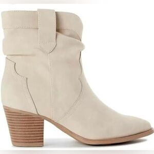 Time and Tru Western Slouch Womens Boots size 6 Brown White